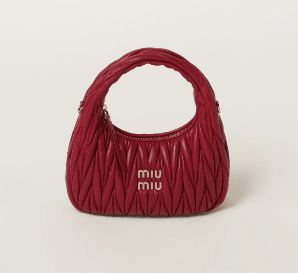 MIU MIU WANDER HOBO RED BAG KW825