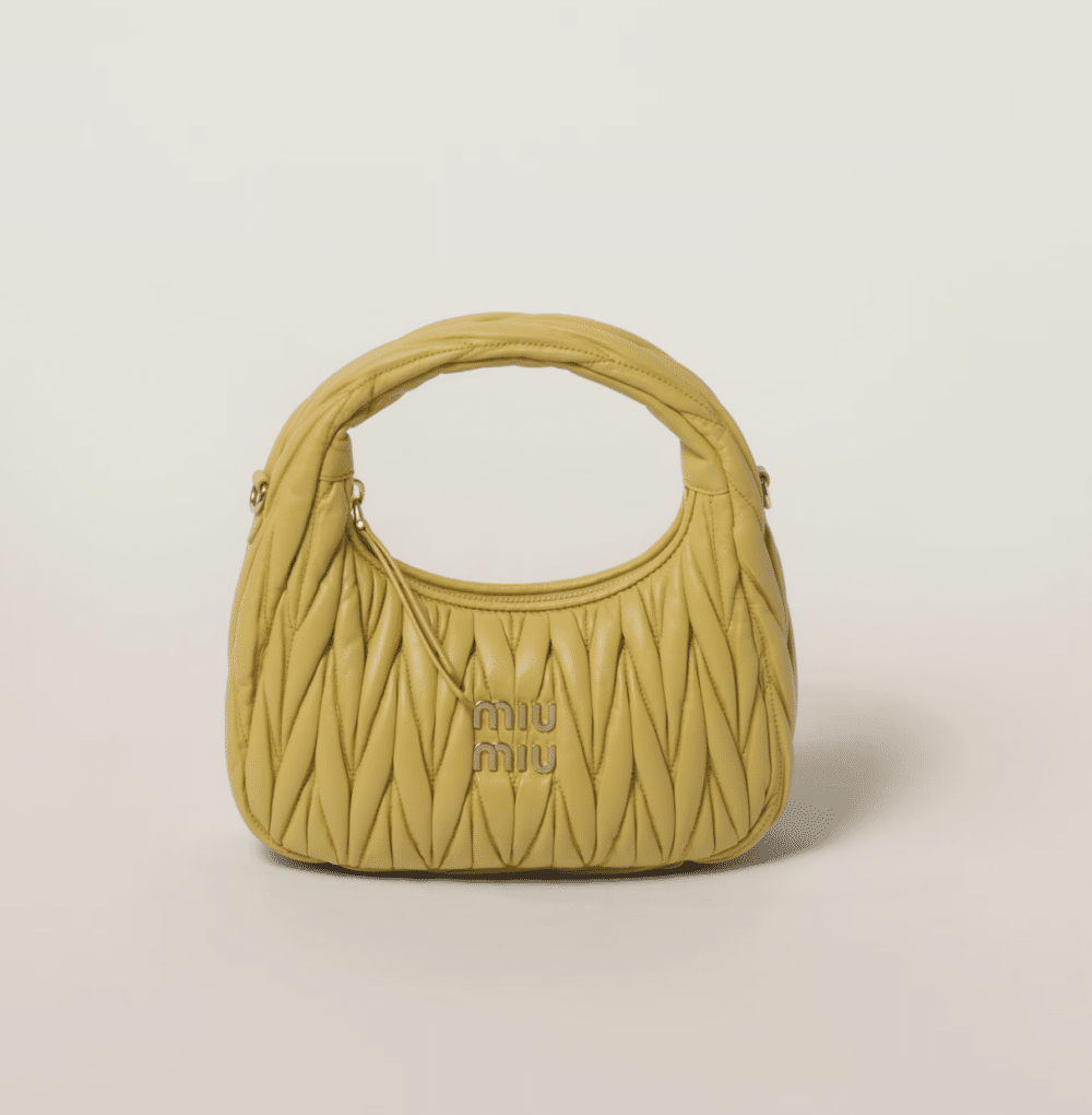 MIU MIU WANDER HOBO YELLOW KW825