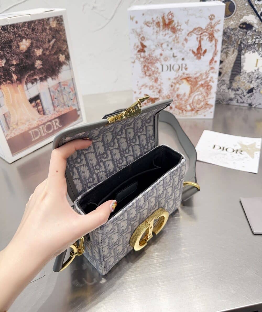 Alternative view of DIOR 30 MONTAIGNE BOX BAG GRAY DIOR OBLIQUE JACQUARD 18CM M9204UTZQ M932