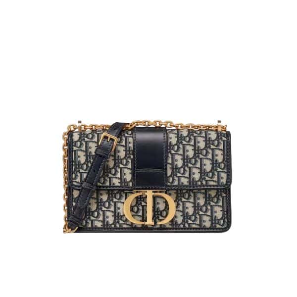 DIOR 30 MONTAIGNE CHAIN BAG BLUE DIOR OBLIQUE JACQUARD 24CM M9208UTZQ M928