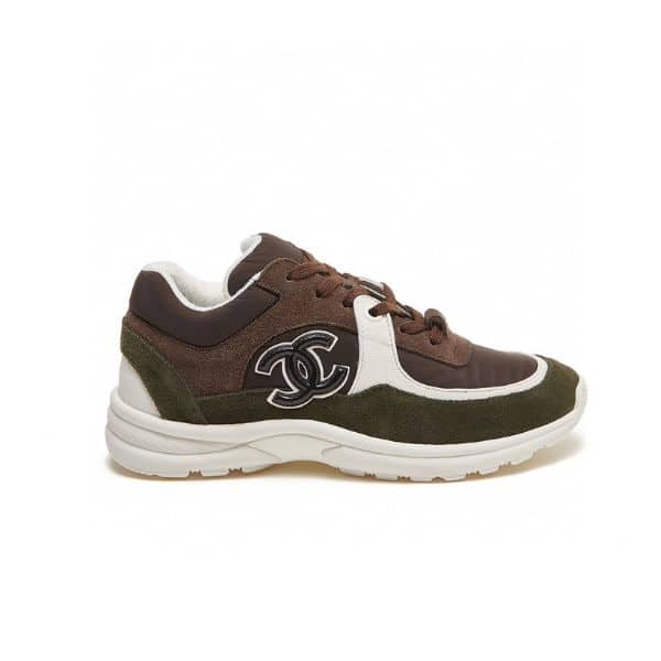 CHANEL CC SUEDE BROWN GREEN