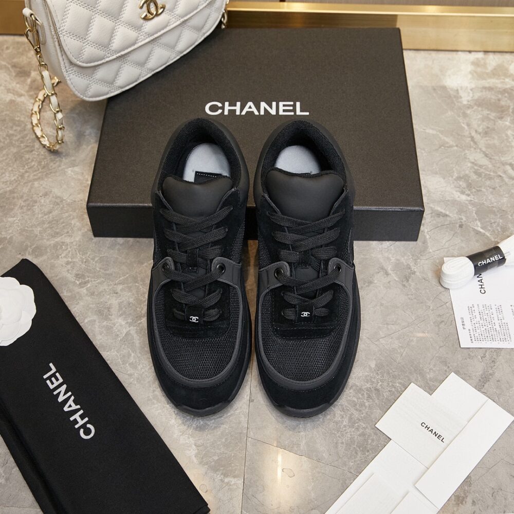 CHANEL CC LOGO SNEAKER BLACK G34361 Y53536 94305 - Image 6