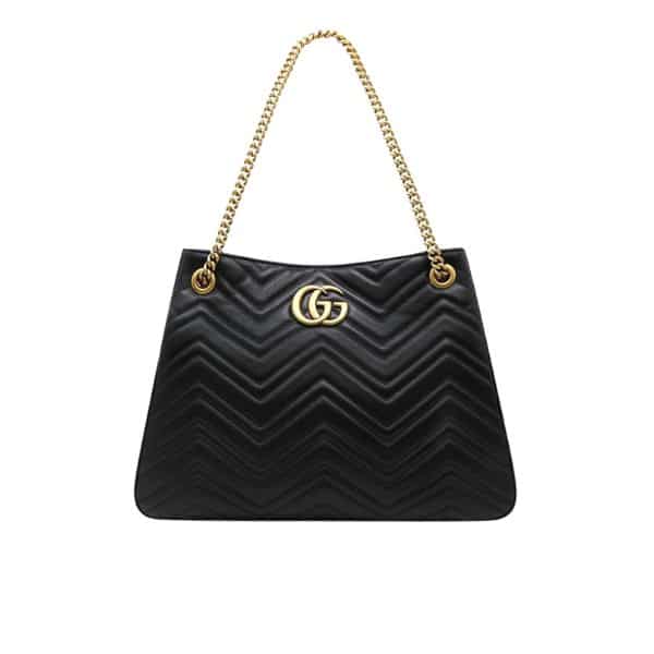 GUCCI GG MARMONT SHOULDER BAG BLACK 32CM 453569 DRW1T 1000