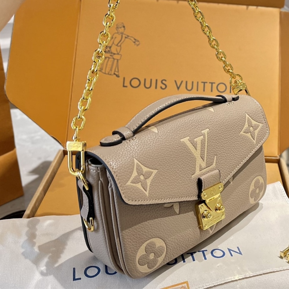 LOUIS VUITTON POCHETTE MÉTIS EAST WEST BAG GRAY CREAM 21CM M23081 - Image 4