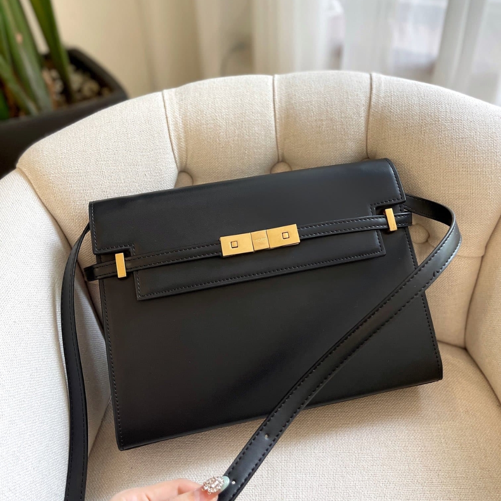 Alternative view of SAINT LAURENT MINI MANHATTAN IN BOX BLACK 19CM 7277660SX0W1000