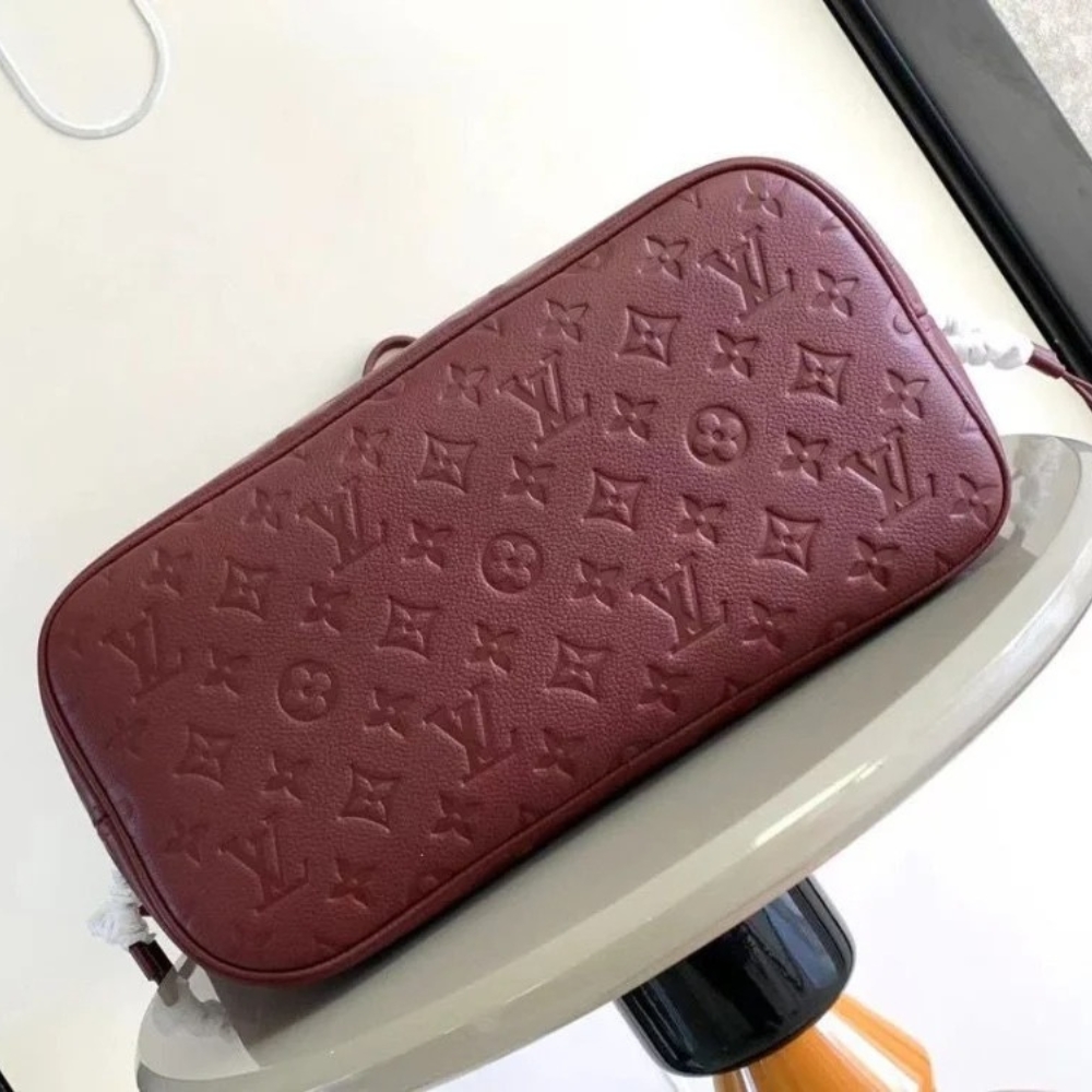 LOUIS VUITTON NEVERFULL MM MONOGRAM EMPREINT WINE RED 31CM M25855 - Image 5