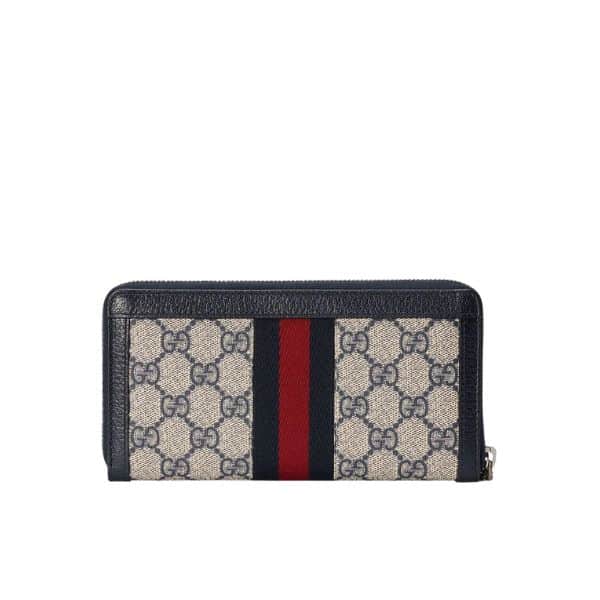 GUCCI OPHIDIA ZIP AROUND WALLET 19.5CM BLACK 52315496IWN