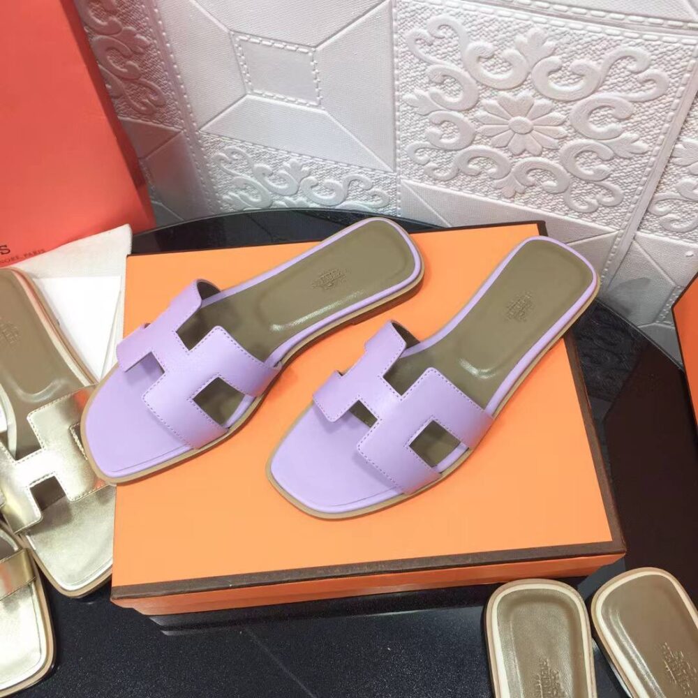 HERMES ORAN SANDAL EPSOM VIOLET AMETHYSTE - Image 5
