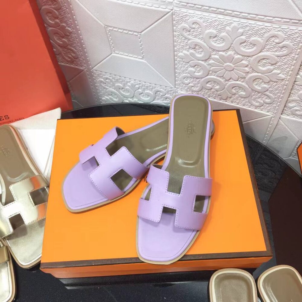 HERMES ORAN SANDAL EPSOM VIOLET AMETHYSTE - Image 6