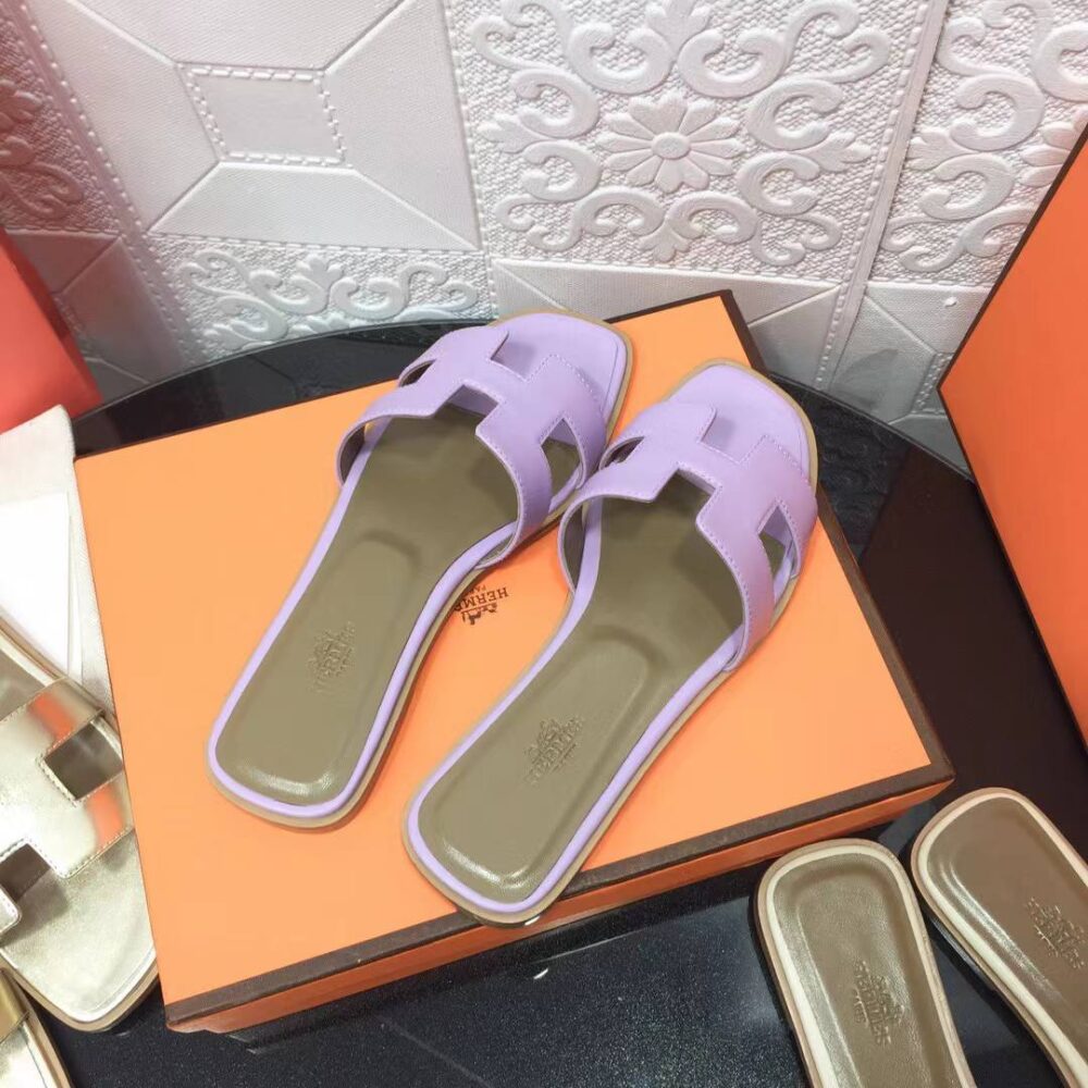 HERMES ORAN SANDAL EPSOM VIOLET AMETHYSTE - Image 7