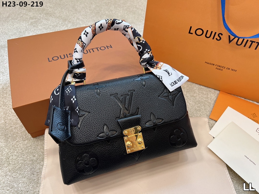 LOUIS VUITTON MADELEINE BB BAG BLACK 24CM M45977 - Image 2