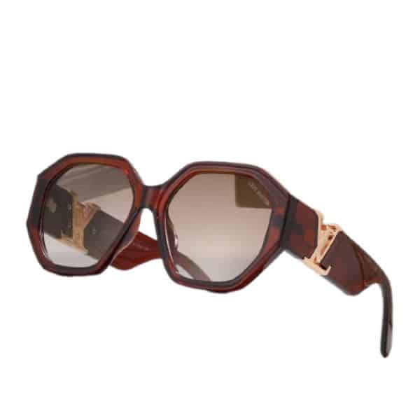LOUIS VUITTON LV ICON ROUND GLASSES BROWN