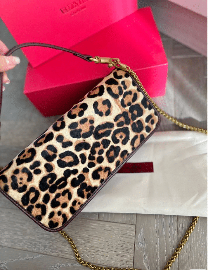 VALENTINO LOCÒ SHOULDER BAG IN PONY EFFECT ANIMALIER CALFSKIN 27CM 3W2B0K30XQV K9F - Image 4