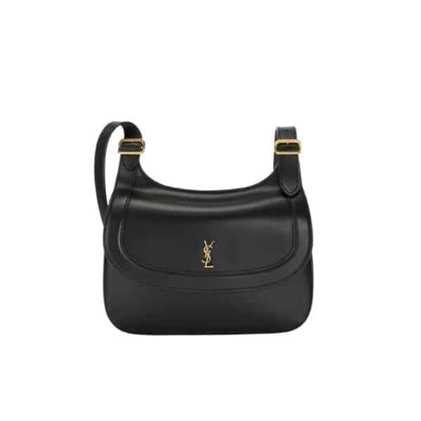 SAINT LAURENT CHARLIE MEDIUM SHOULDER BAG IN SMOOTH LEATHER BLACK 23CM 686742 2R20W 1000