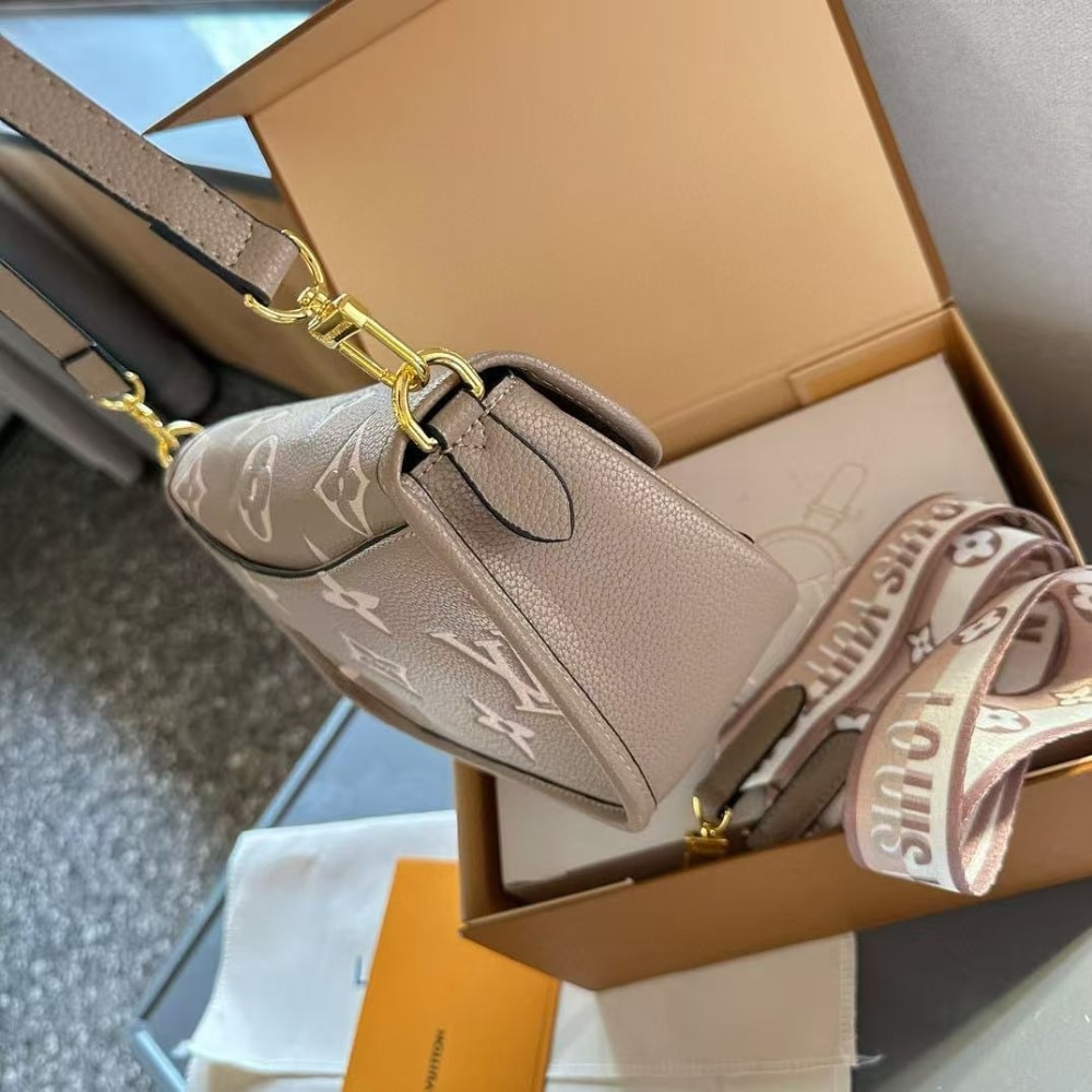 LOUIS VUITTON DIANE MONOGRAM EMPREINTE LEATHER BEIGE 24CM M46583 - Image 3