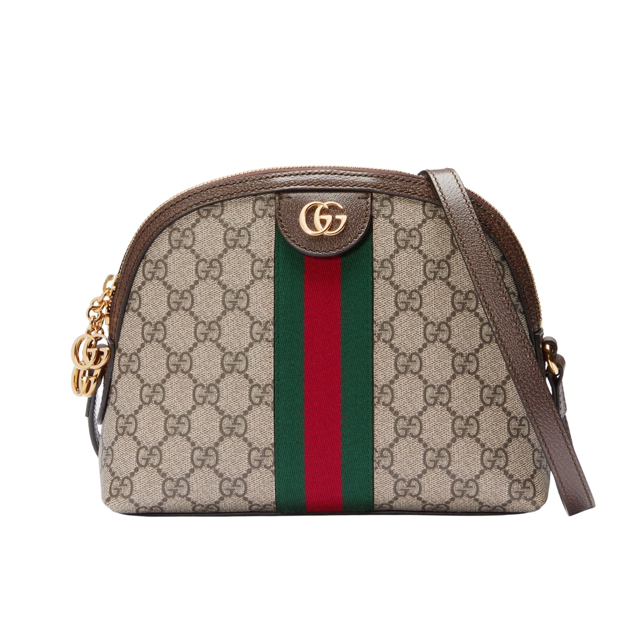 GUCCI OPHIDIA SMALL SHOULDER GG SUPREME BEIGE EBONY 23CM 499621 K05NG 8745