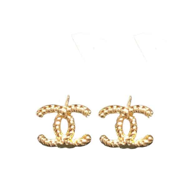 CHANEL CC EARRINGS GOLD