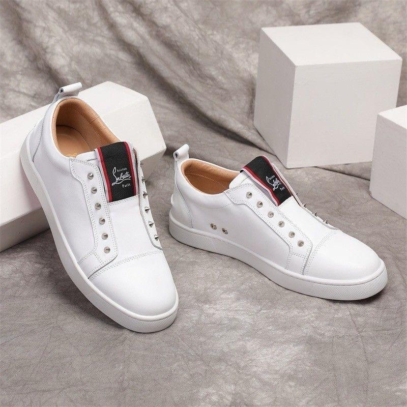 Alternative view of CHRISTIAN LOUBOUTIN F.A.V FIQUE A V FLAT WHITE 3200465 WH01