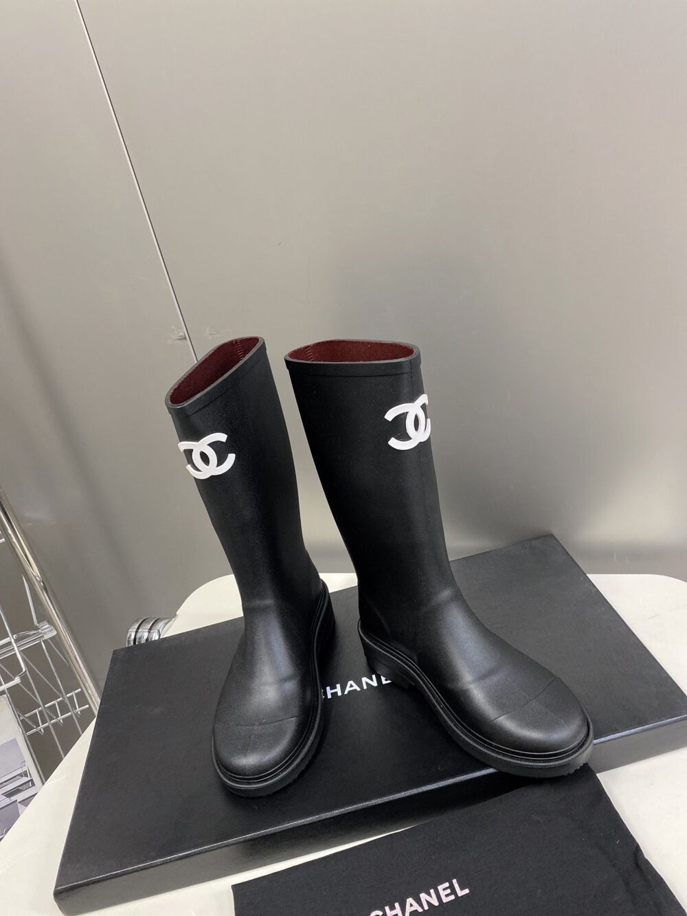 Alternative view of CHANEL RUBBER RAIN BOOTS BLACK G39620 X56326 94305