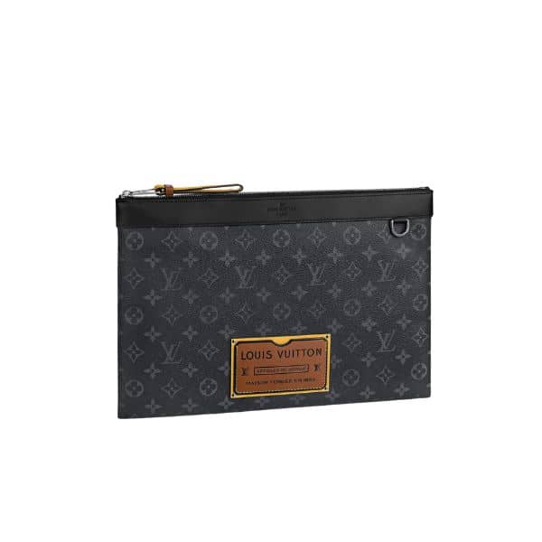 LOUIS VUITTON DISCOVERY POCHETTE CLUTCH MONOGRAM ECLIPSE BLACK 26CM