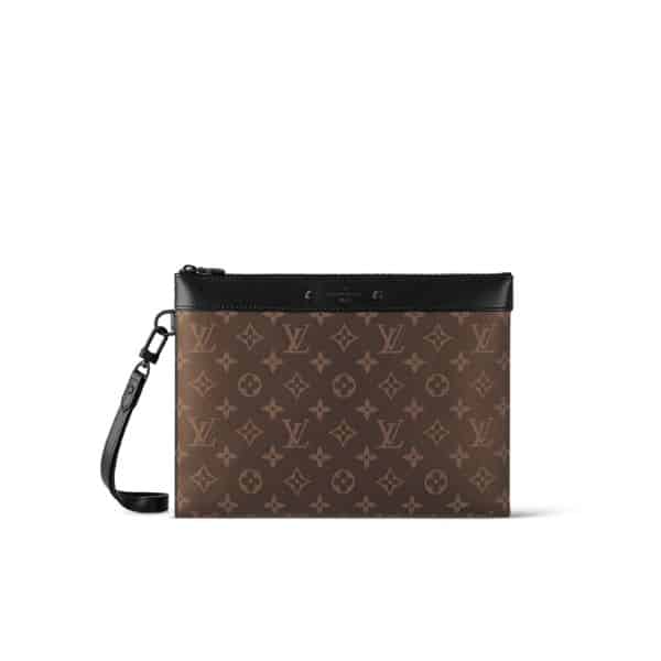 LOUIS VUITTON TO GO POCHETTE CLUTCH MONOGRAM BROWN 30CM
