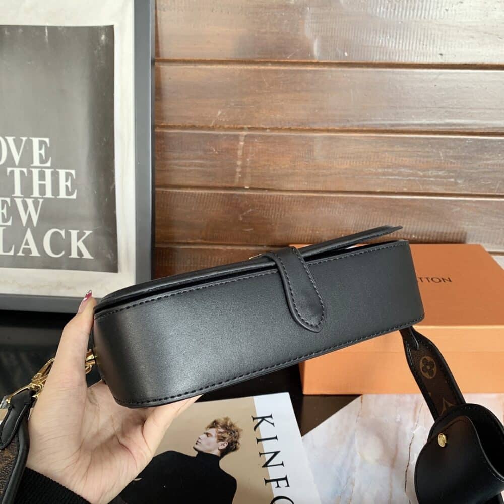 LOUIS VUITTON OFFICIER POUCH WITH STRAP BLACK 23CM M69841 - Image 6