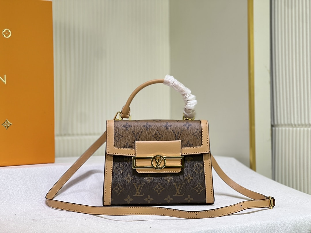 LOUIS VUITTON DAUPHINE CAPITALE BAG BROWN 21CM M46751 - Image 2