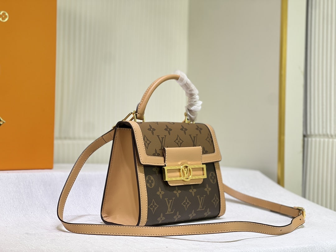 LOUIS VUITTON DAUPHINE CAPITALE BAG BROWN 21CM M46751 - Image 3