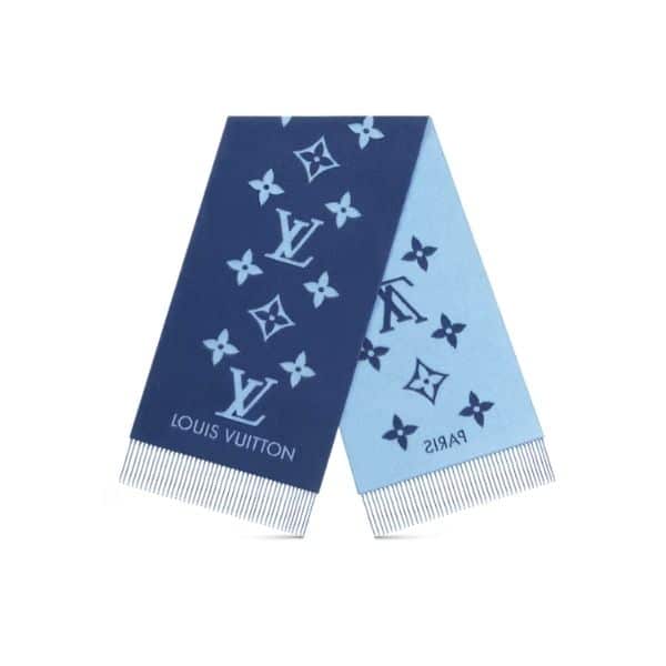 LOUIS VUITTON REYKJAVIK SCARF BLUE M77374