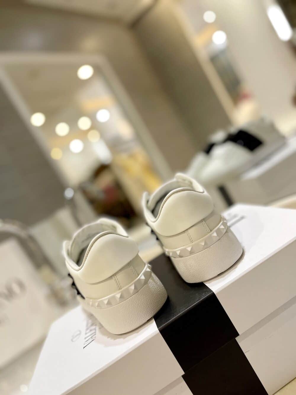 Alternative view of VALENTINO GARAVANI ROCKSTUD UNTITLED CRYSTAL EMBELLISHED LEATHER SNEAKER BLACK