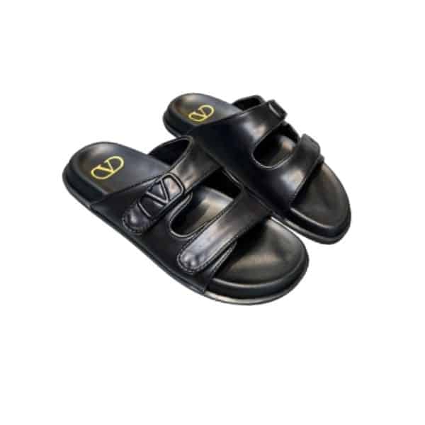 VALENTINO GARAVANI VLOGO SANDAL BLACK