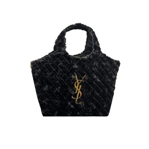 SAINT LAURENT ICARE MAXI SHOPPING BAG BLACK 39CM