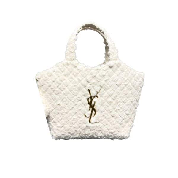SAINT LAURENT ICARE MAXI SHOPPING BAG WHITE 39CM