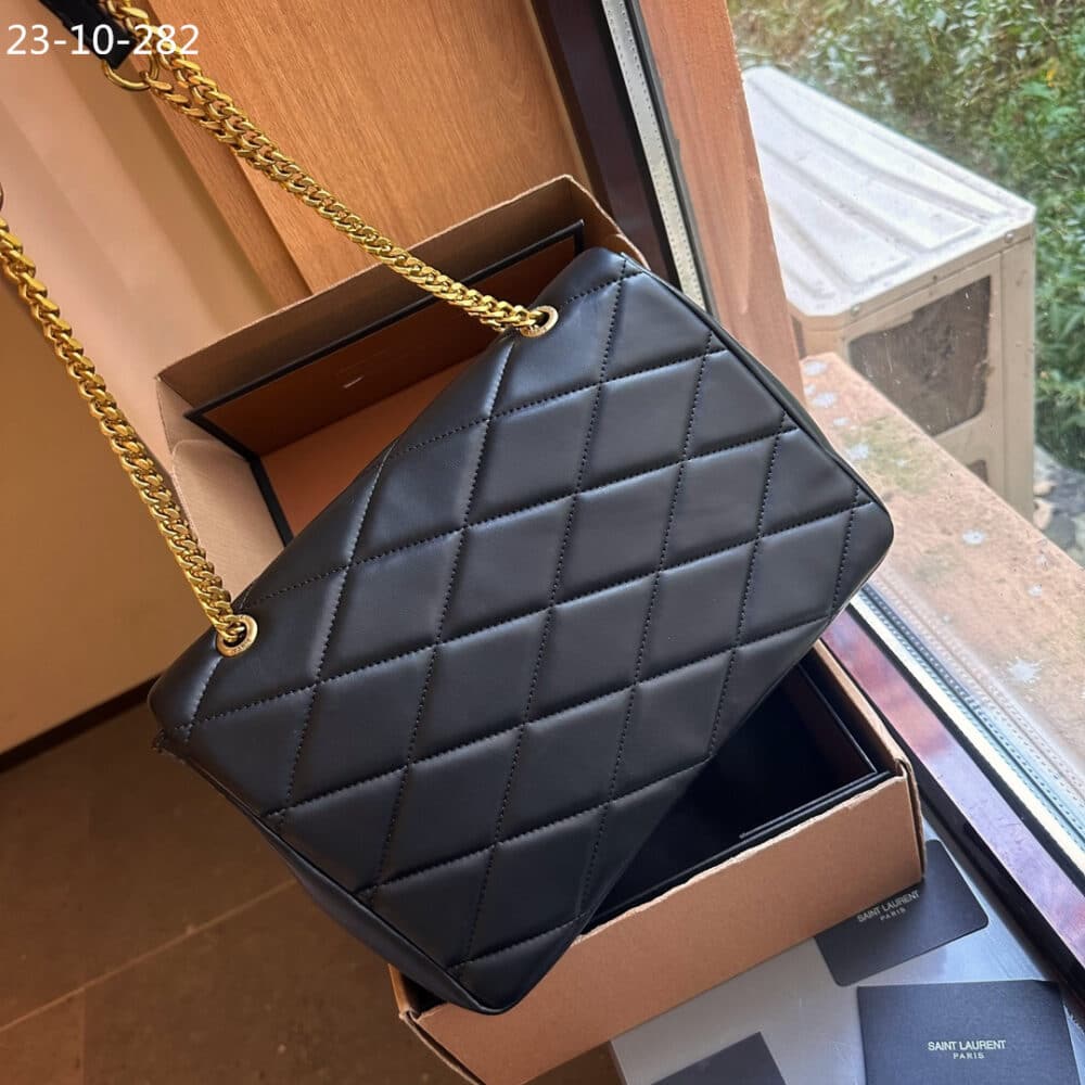 SAINT LAURENT PUFFER BAG BLACK 33CM - Image 4