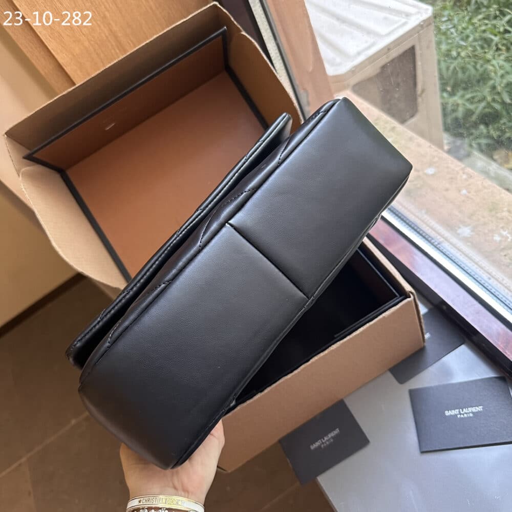 SAINT LAURENT PUFFER BAG BLACK 33CM - Image 5