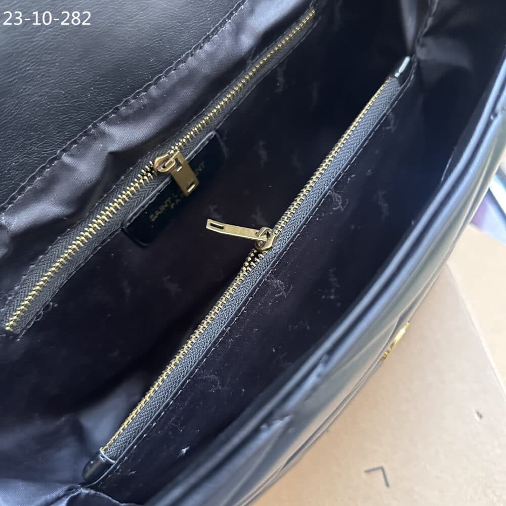 SAINT LAURENT PUFFER BAG BLACK 33CM - Image 8
