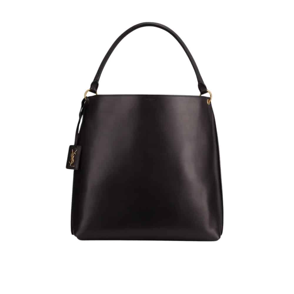 SAINT LAURENT TOTE IN SMOOTH LEATHER BLACK 36CM