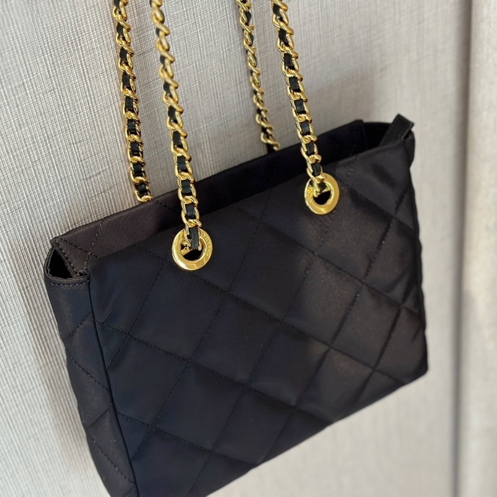 PRADA RE EDITION 1995 CHAÎNE RE NYLON TOTE BAG BLACK 25CM 1BG468 2AOS F0002 V COO - Image 3