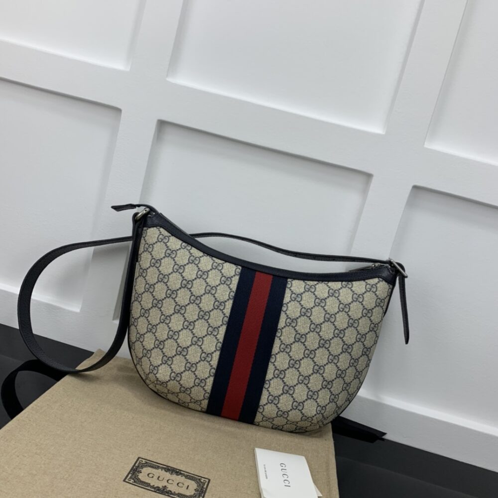 GUCCI OPHIDIA SMALL SHOULDER NAVY BLUE BAG 598125 2ZGMN 4076 - Image 4