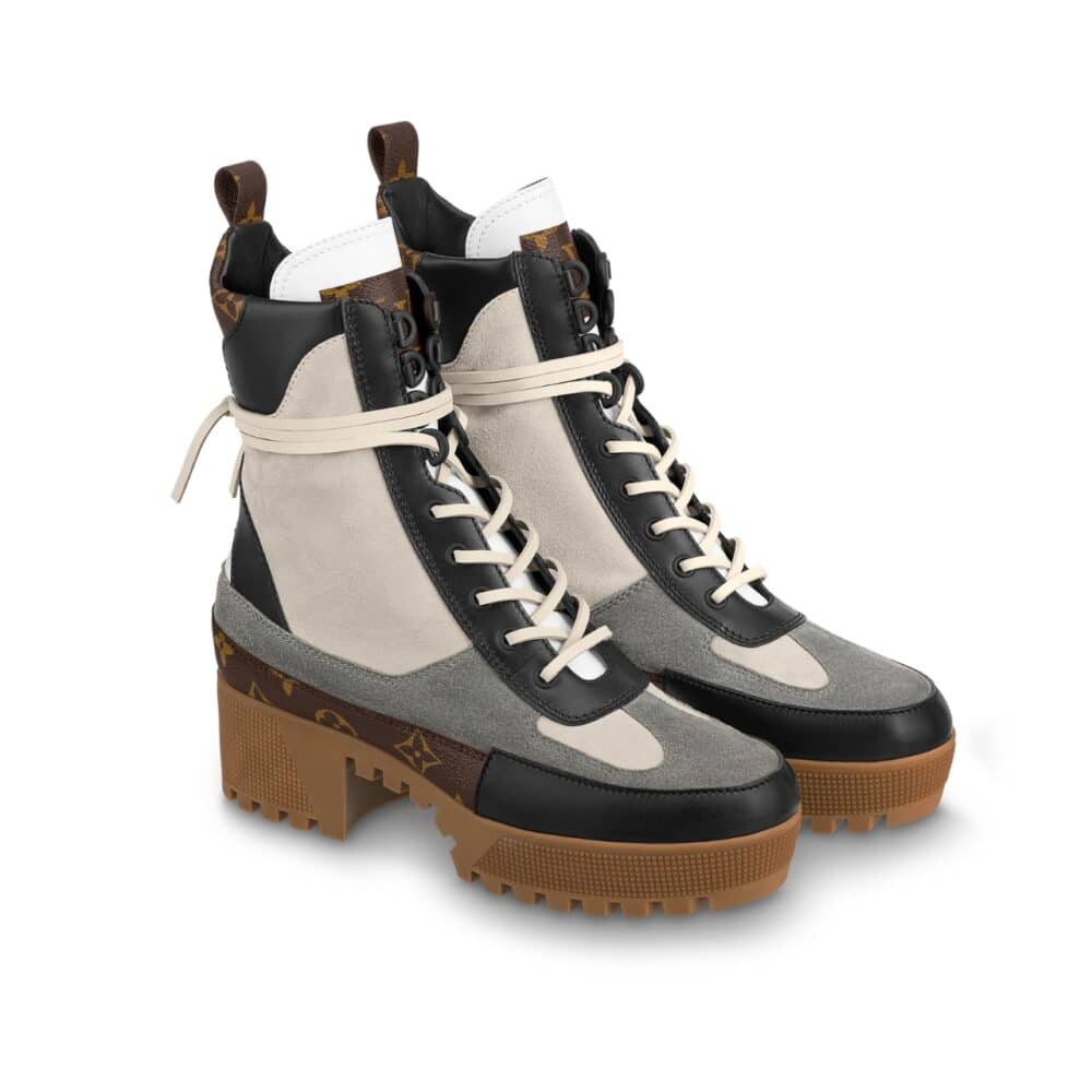 LOUIS VUITTON LAUREATE ANKLE BOOTS DARK GREY 1AAP8B