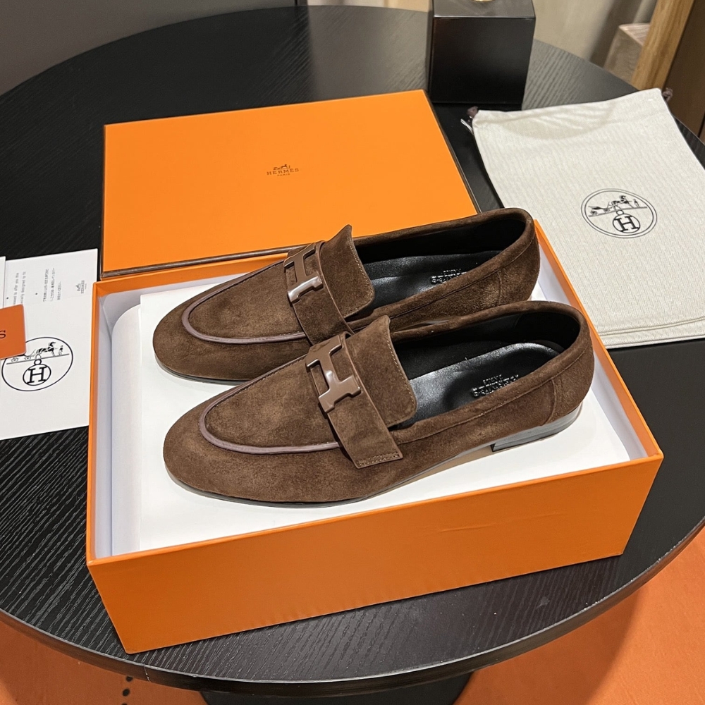 Alternative view of HERMES PARIS LOAFER BROWN H242899ZABC390