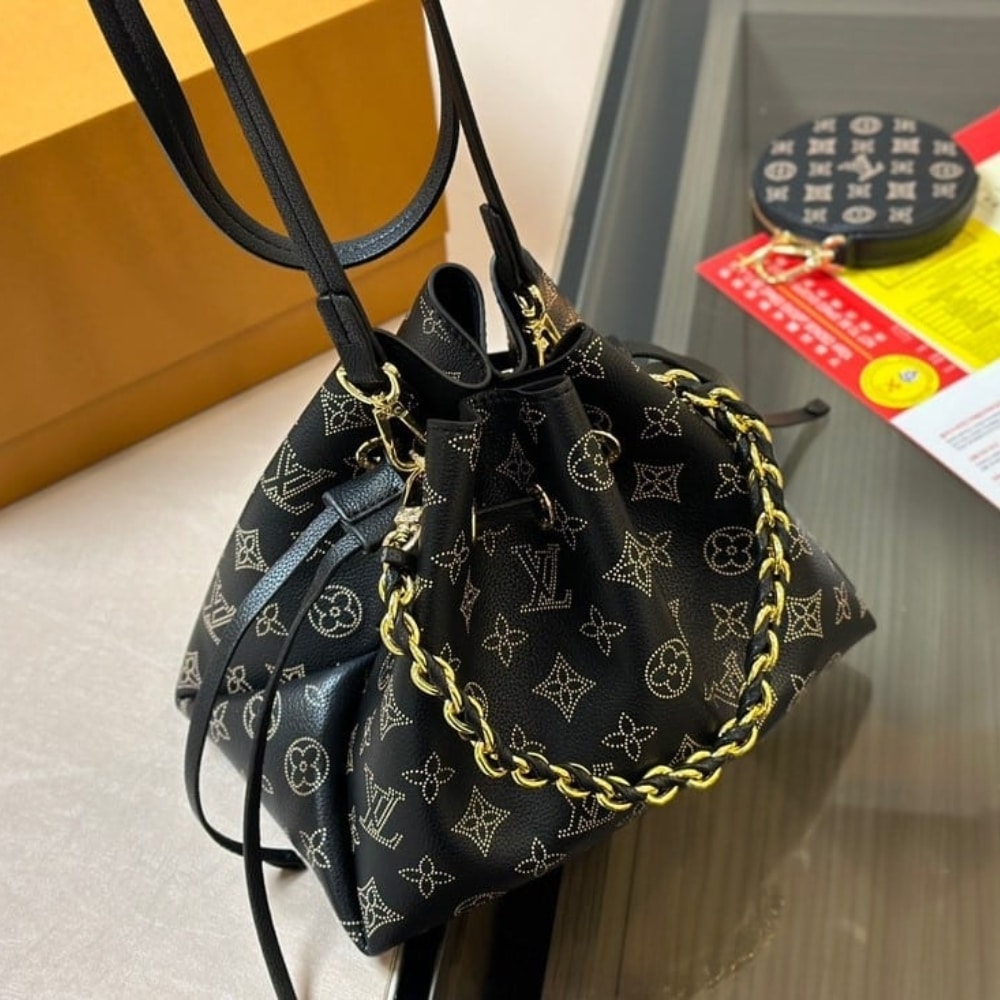 LOUIS VUITTON BELLA MAHINA MONOGRAM BLACK 22CM M23392 - Image 5