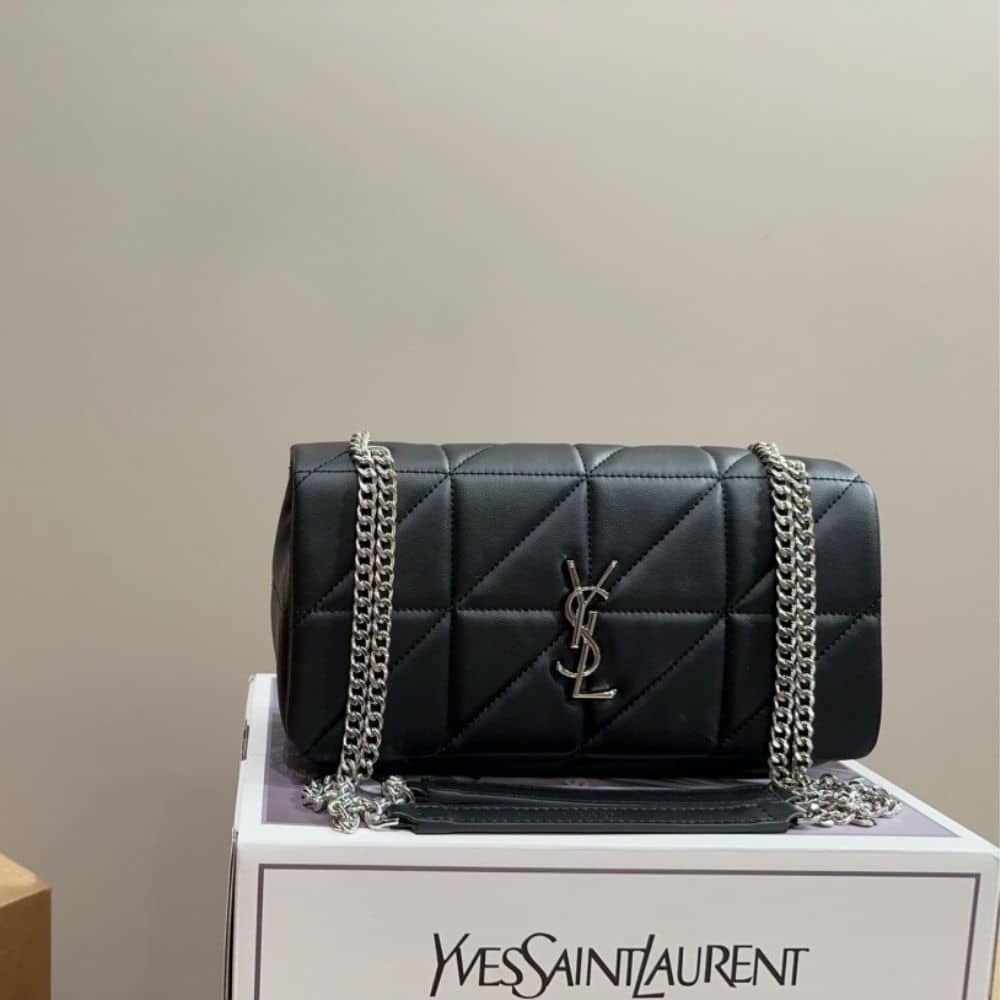 Alternative view of SAINT LAURENT JAMIE MEDIUM IN BLACK SILVER HARDWARE 26CM
