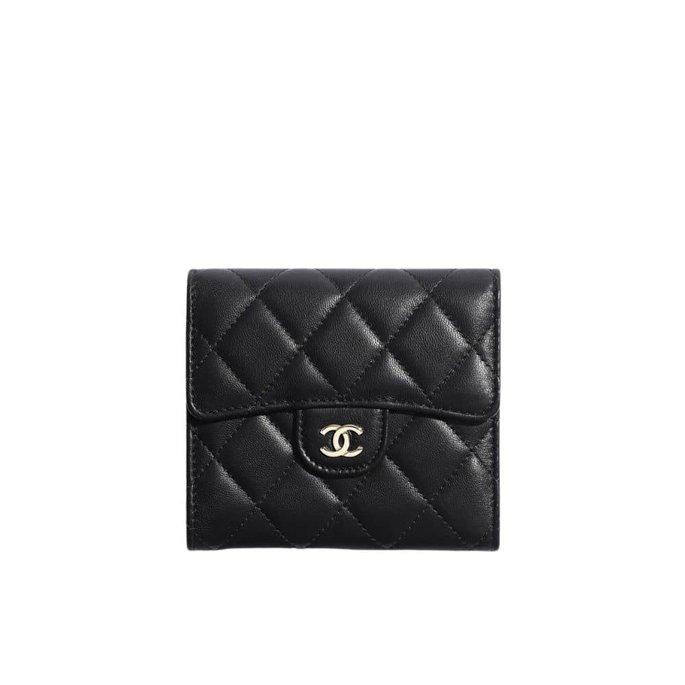 CHANEL CLASSIC SMALL FLAP WALLET BLACK 12CM AP0231 Y01295 C3906