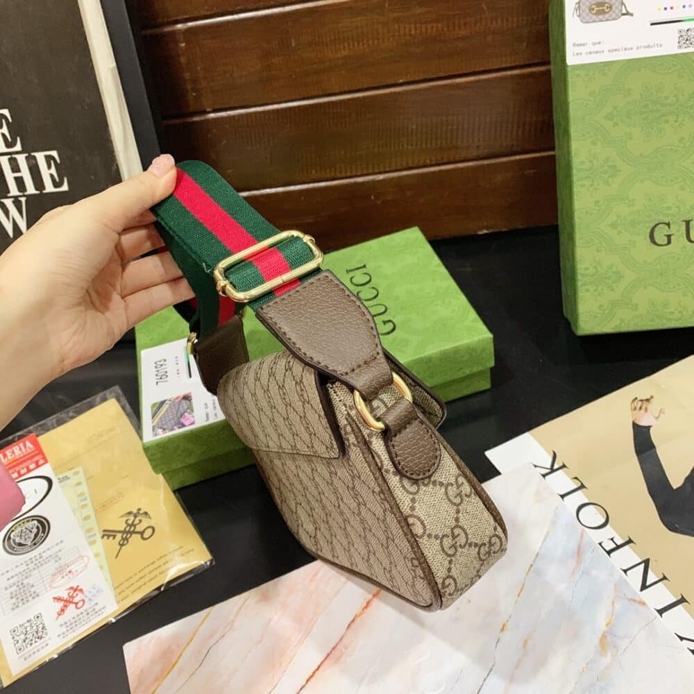 GUCCI OPHIDIA MINI BAG BROWN 22CM 764961 96IWG 8745 - Image 4