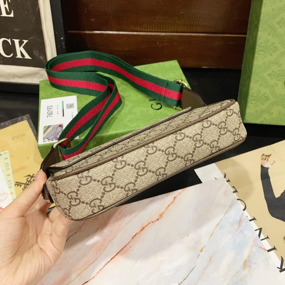 GUCCI OPHIDIA MINI BAG BROWN 22CM 764961 96IWG 8745 - Image 6