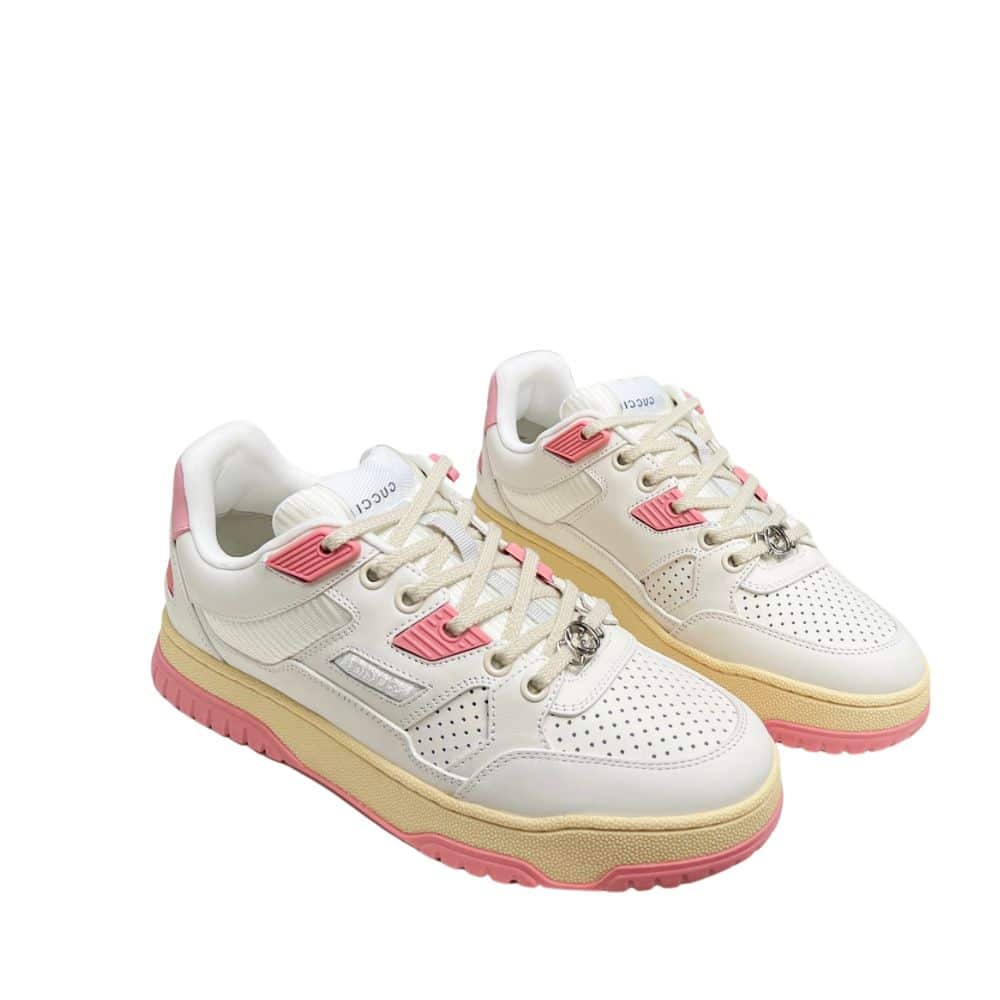 GUCCI WOMEN'S DISTRESSED EFFECT SNEAKERS PINK