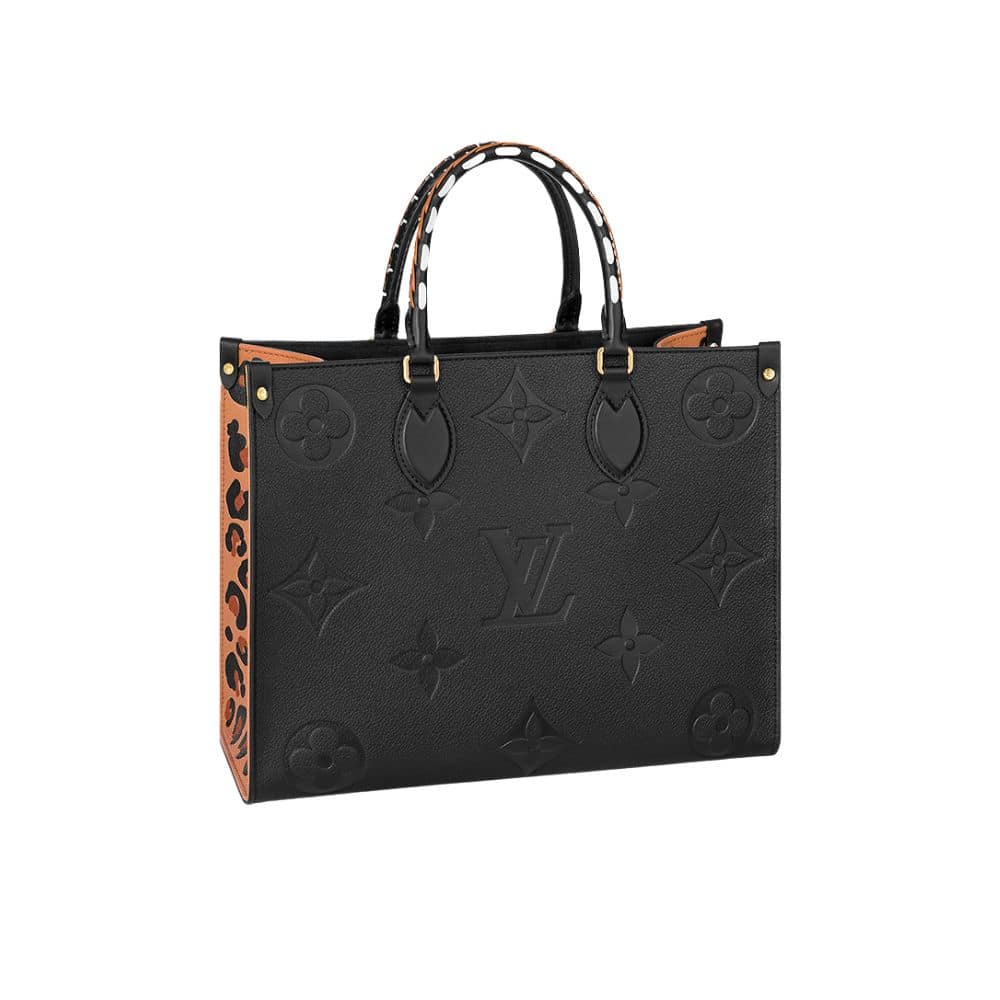 LOUIS VUITTON WILDE AT HEART ONTHEGO MM BAG BLACK 34CM