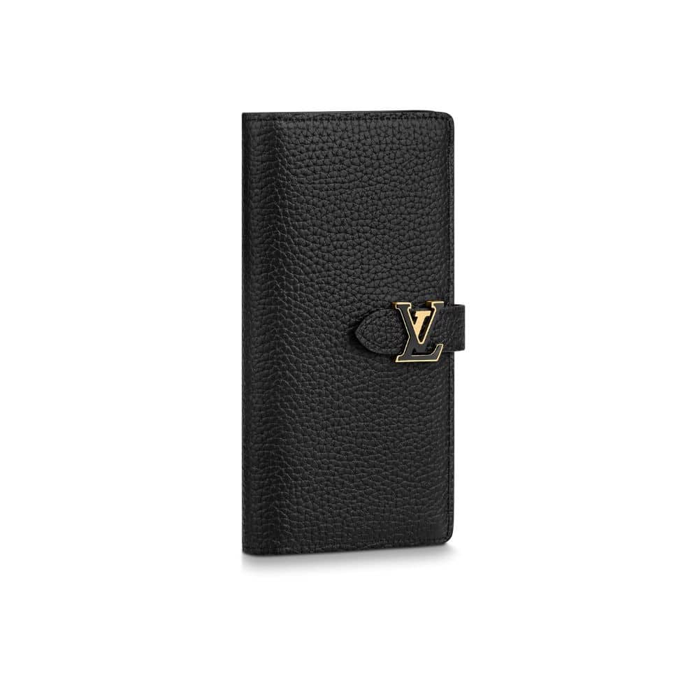 LOUIS VUITTON LV VERTICAL WALLET BLACK 19CM M81330