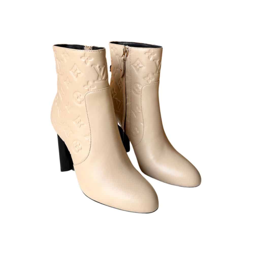 LOUIS VUITTON SILHOUETTE ANKLE BOOT BEIGE